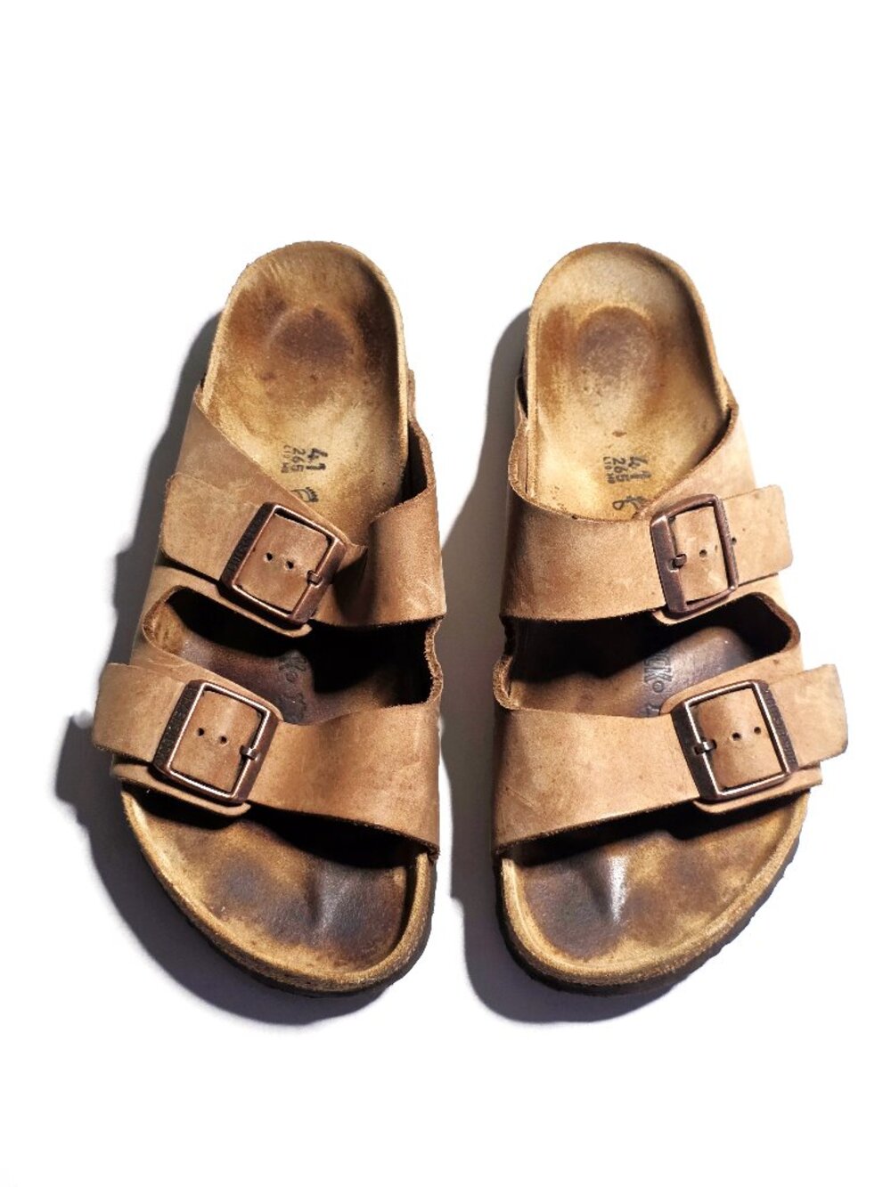 Birkenstock Arizona mocha nubuck leather sandals